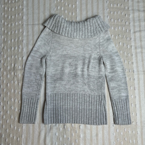 White House black market gray ombré cowl neck knit sweater size medium - Picture 5 of 7